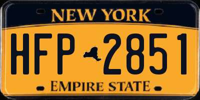 NY license plate HFP2851
