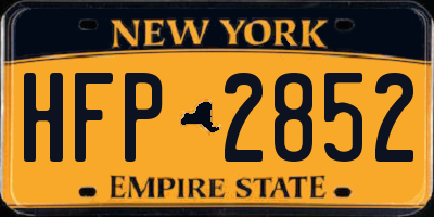 NY license plate HFP2852
