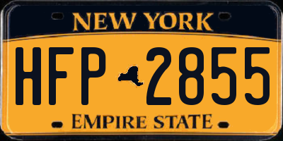 NY license plate HFP2855