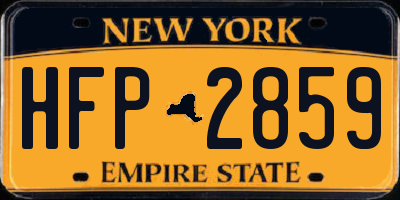 NY license plate HFP2859