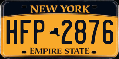 NY license plate HFP2876