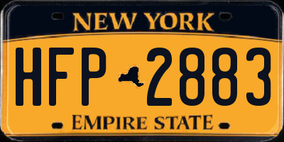 NY license plate HFP2883