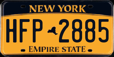 NY license plate HFP2885