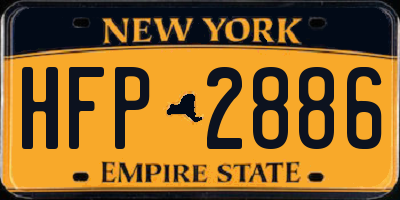 NY license plate HFP2886
