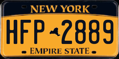 NY license plate HFP2889