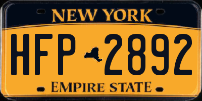 NY license plate HFP2892