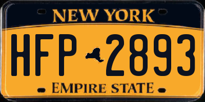 NY license plate HFP2893