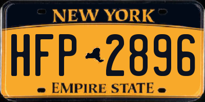 NY license plate HFP2896