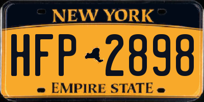 NY license plate HFP2898