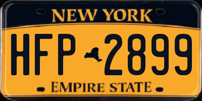 NY license plate HFP2899
