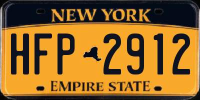 NY license plate HFP2912