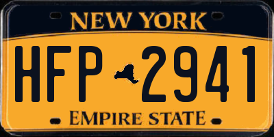 NY license plate HFP2941