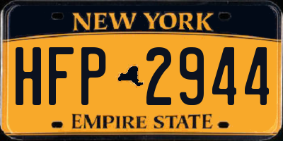 NY license plate HFP2944
