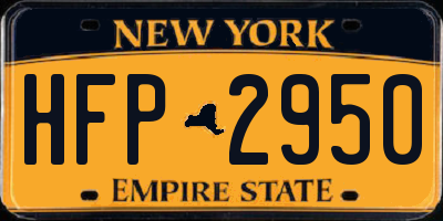 NY license plate HFP2950