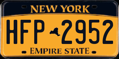 NY license plate HFP2952