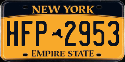 NY license plate HFP2953