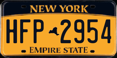 NY license plate HFP2954