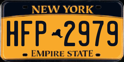 NY license plate HFP2979