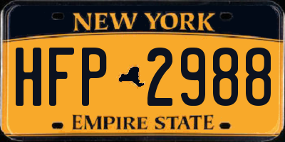NY license plate HFP2988