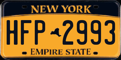 NY license plate HFP2993