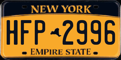 NY license plate HFP2996