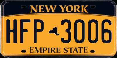 NY license plate HFP3006