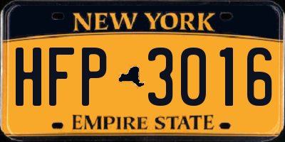 NY license plate HFP3016