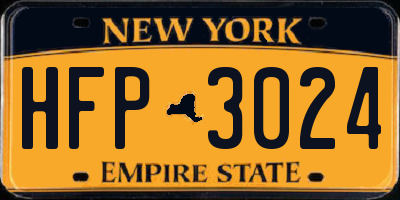 NY license plate HFP3024