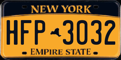 NY license plate HFP3032