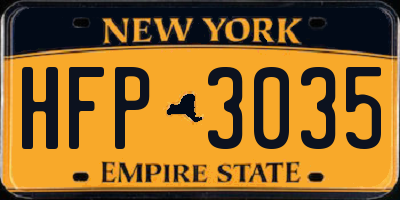 NY license plate HFP3035