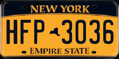 NY license plate HFP3036