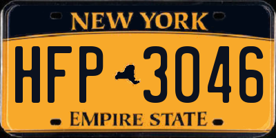 NY license plate HFP3046