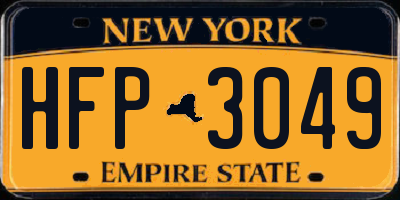 NY license plate HFP3049