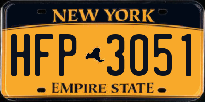 NY license plate HFP3051
