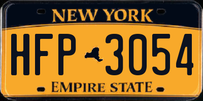 NY license plate HFP3054
