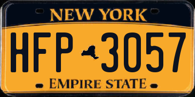 NY license plate HFP3057