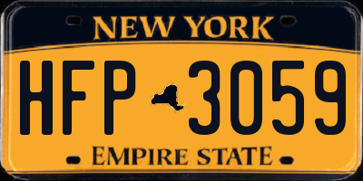 NY license plate HFP3059