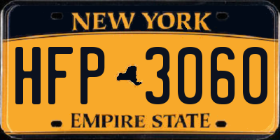 NY license plate HFP3060