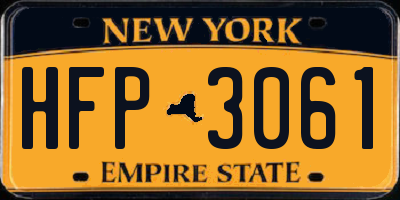 NY license plate HFP3061