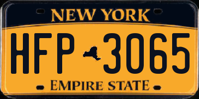 NY license plate HFP3065