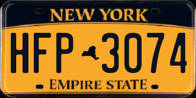 NY license plate HFP3074