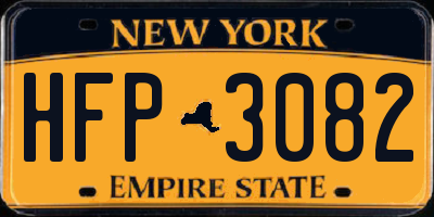NY license plate HFP3082