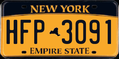 NY license plate HFP3091