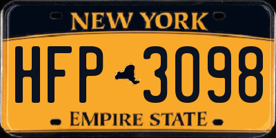 NY license plate HFP3098