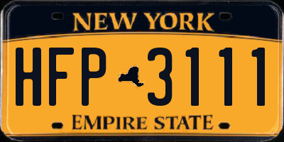 NY license plate HFP3111