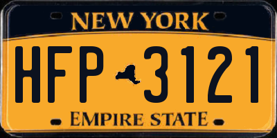 NY license plate HFP3121