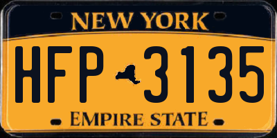 NY license plate HFP3135