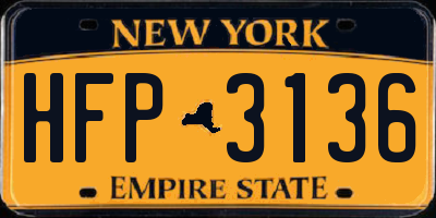 NY license plate HFP3136