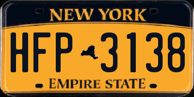 NY license plate HFP3138