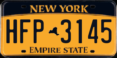 NY license plate HFP3145